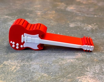 Plektrenhalter / Pickholder in Form einer Gitarre - aus dem 3D Drucker