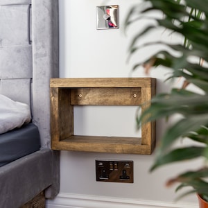 Wooden floating bedside tables / Rustic / Chunky wood