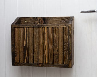 Wooden Letterbox Basket for Front Door / Pet Post Guard Cage / Handmade / Mail Catcher