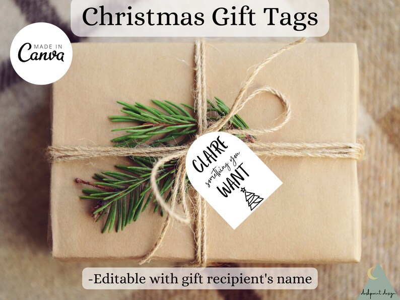 Editable Want Need Wear Read Printable Christmas Gift Tags Etsy