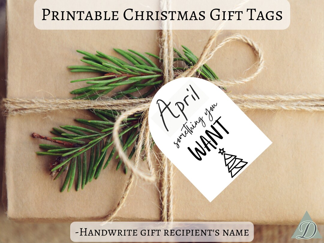 DIY Want, Need, Wear, Read Printable Christmas Gift Tags, Christmas ...