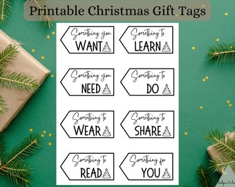Want Need Wear Read Gift Tags, Engraved Gift Tags, Wooden Gift Tags ...