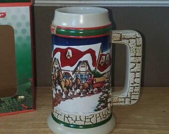 Vintage 1998 Budweiser Holiday Mug