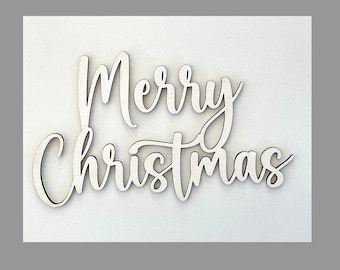 Archivo de corte láser de Feliz Navidad: SVG navideño de madera (descarga digital)