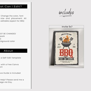 Invitación a barbacoa en el patio: plantilla editable imagen 3