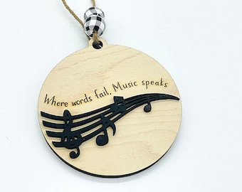 Music Notes Ornament SVG: Laser Cut File (Digital Download)