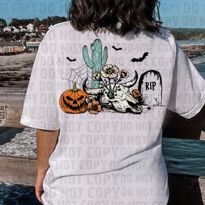 Western Desert Halloween Png, Spooky Halloween Png, Sublimation Designs, Trendy Halloween Png, Western Png Files, Halloween Png, Digital for image 2