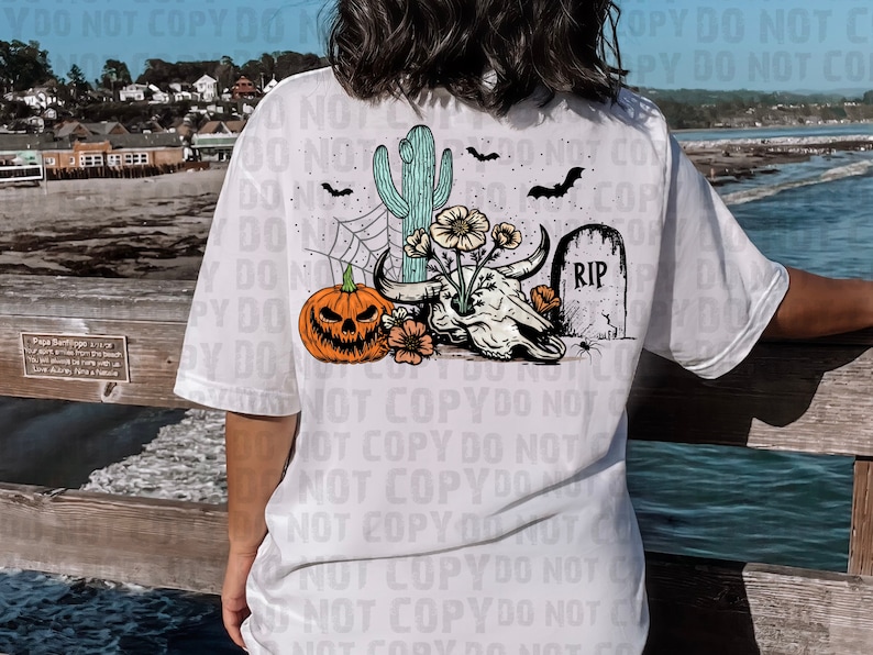 Western Desert Halloween Png, Spooky Halloween Png, Sublimation Designs, Trendy Halloween Png, Western Png Files, Halloween Png, Digital for image 2