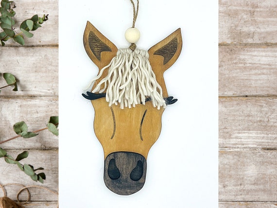 Horse Head Macrame SVG: Horse Ornament Laser File, Glowforge Machine, Digital Download