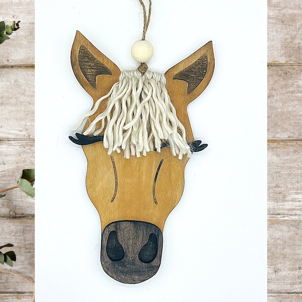 Horse Head Macrame Laser Glowforge Cut File Svg Téléchargement numérique