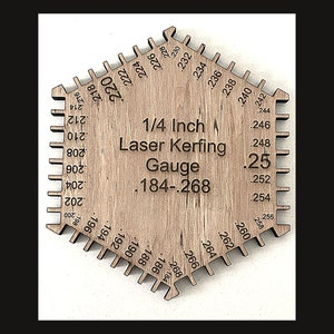 Kerf Guide for Laser Machines, Material Thickness Test Tool Gauge, Kerf ...