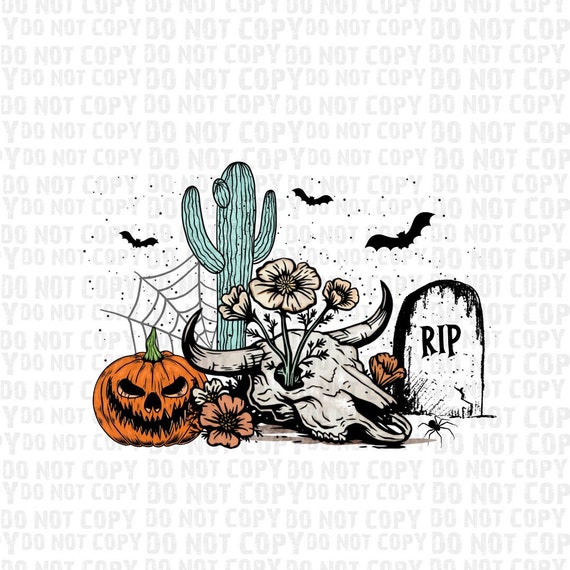 Western Desert Halloween Png, Spooky Halloween Png, Sublimation Designs, Trendy Halloween Png, Western Png Files, Halloween Png, Digital for