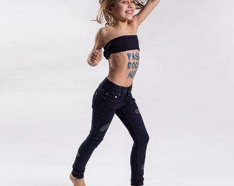 vintvinkl-jeans, stone, lux, skinny unisex kids' jeans