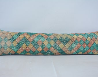 Pillow Covers, Throw Pillow Cover, Kilim Pillow, 12x48 Green Pillow Covers, Rug Cushion Case, Bridesmaid Gifts Pillow Case, 104