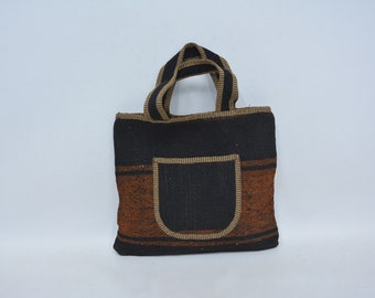 Kilim Bag, Turkish Bag, Travel Bag, Handmade Rug Bag, Makeup Bag, Traditional Bag, 12x12" Bag, Beach Bag, Hygienic Bag, Chic Bag, 116