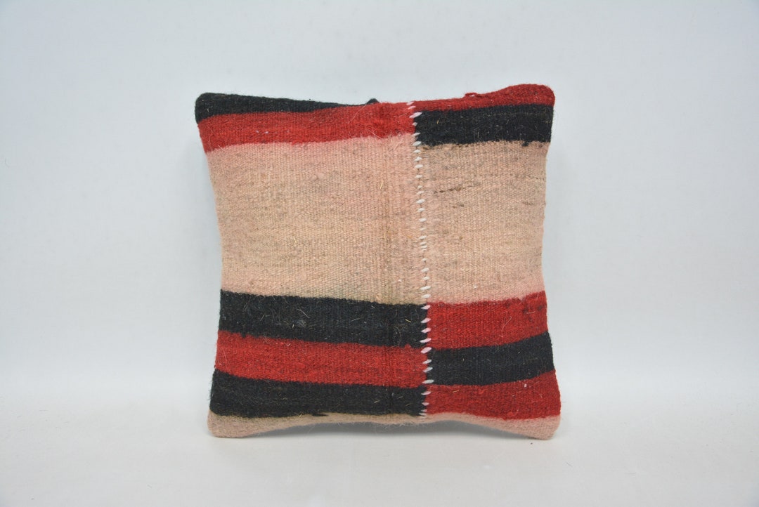 Throw Pillow Kilim Pillows Personalized Gift 12x12 Beige Etsy