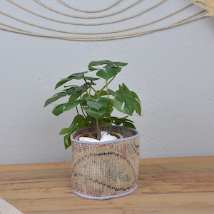 Rug Design Planter, Flower Vases, Turkish Rug Basket, Yarn Storage, Organizer Baskets, 6x7,2 Inches, Hand Woven Storage Basket, 1