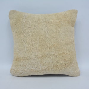 Home Decor Pillow, Kilim Pillow Cases, Turkish Pillow, 14x14 White Pillow, Hemp Pillow, Office Chair Pillow, Cool Throw Pillow Cover, 625