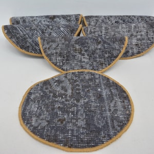Kilim Supla, Dining Accessory, Coffee Cup Pad, Brown Placemat, Rug Placemat, Stylish Carpet Decor Underplate, Ethnic Coaster,