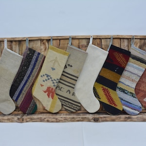 Rustic Christmas Decor, Xmas Stockings, Perfect Gift for Christmas, Holiday Stocking, Personalized Gift, Candy Stockings, Wall Hanging Sock,
