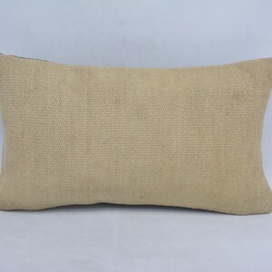 Personalized Pillow, Kilim Pillow Cases, Turkish Pillow, 12x20 Beige Pillow Case, Flat Cushion Case, Retro Throw Pillow Cover, 725