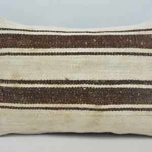 Kilim Pillow Cover, Personalized Pillow, Kilim Pillow Covers, 16x24 Beige Pillow Case, Hemp Pillow Case, Vintage Throw Pillow, 25