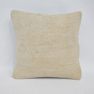Designer Pillows, Kilim Pillows, Antique Pillows, 14x14 Beige Cushion Case, Hemp Pillow, Handmade Pillow Case, Handmade Throw Cushion, 862
