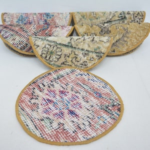 Alfombra Supla, Almohadilla para taza de café, Mesa, Supla púrpura, Posavasos de alfombra, Mantel individual antideslizante, Plato de servicio, Supla tribal,