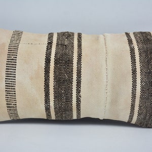 Body Pillow, Kilim Pillow, Kilim Pillows, 8x16 White Cushion, Striped Pillow Case, Handmade Throw Cushion, Design Cushion Case, 62