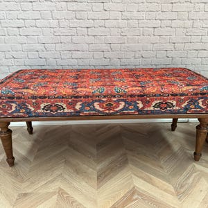 Turkish Rug Bench, Hallway Bench, Vanity Bench, Table Bench, Bench for Bedroom, Handmade Bench, Ottoman Bench, Porch Bench, Piano Bench,