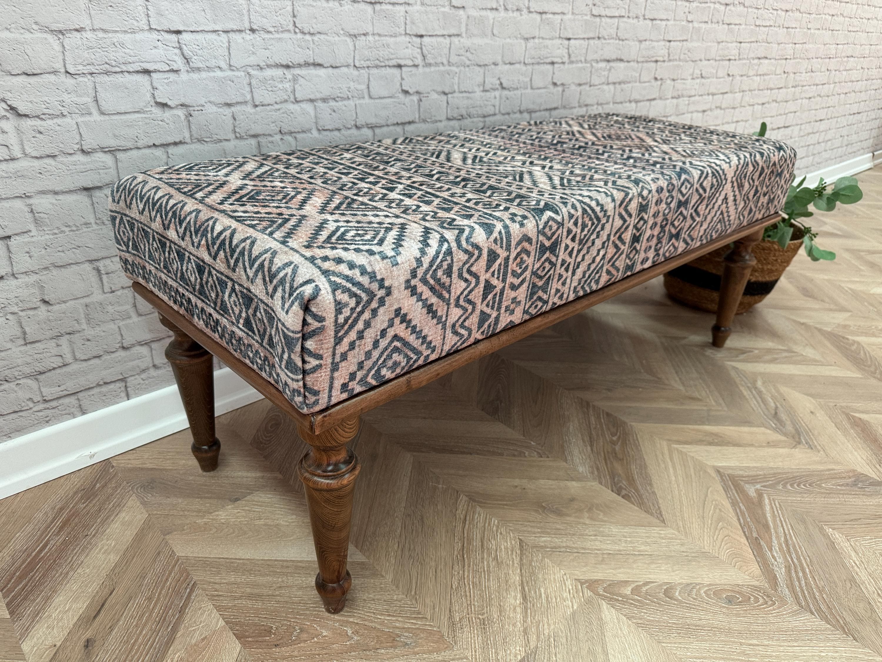 Turkish Handmade Bench, Home Decor, Turkish Rug Bench, Sitting