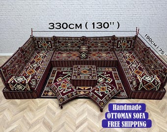 Ottoman Sofa, Majlis Seating, Floor Seating, Turkish Kilim Pillow, Floor Cushions, Arabic Sofa Set, Turkish Rug Seating, Traditional Sofa