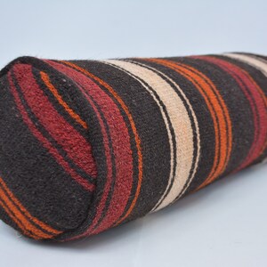 Kilim Pillows, Throw Pillow Covers, Home Decor Pillow, 8x20 Red Pillow Cover, Cylindrical Cushion, Body Pillow, Couch Pillow Cover, 183