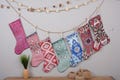 Rustic Christmas Stocking, Vintage Kilim Pattern Stocking, Handmade Stocking, Monogrammed Stocking, Boho Christmas Stocking, Family Stocking