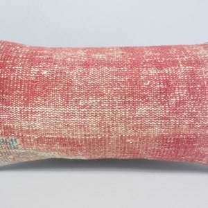Kilim Pillow, Pillow Cover, Home Decor Pillow, Throw Pillow, 12x24 Red Pillow, Rug Pillow, Vintage Cover, Nomadic Pillow,  7