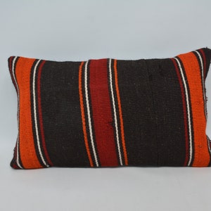 Home Decor Pillow, Kilim Pillow Covers, Kilim Pillow Cases, 12x20 Red Cushion Case, Striped Pillow Case, Cool Throw Pillow Cover, 1290