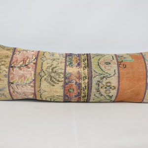 Fundas de almohada, almohadas de diseño, almohadas Kilim, cojín beige de 16x48, funda de cojín de alfombra, fundas de almohada de tiro lindo, funda de almohada Boho Chic, 169