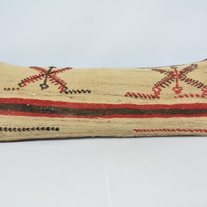 Body Pillow, Kilim Pillow Covers, Kilim Pillow Cases, 16x42 Beige Pillow Cover, Patterned Pillow Covers, Gothic Throw Pillow Cover, 73