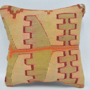 Kilim cuscino, cuscino per divano, copricuscino, 12 x 12 copricuscino beige, caso cuscino geometrico, cuscino piccolo, caso cuscino personalizzato, 28