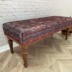 Handmade Bench, Ottoman Bench, Porch Bench, Piano Bench, Upholstered Bench, Bohemian Bench, Desk Bench, Home Decor, Entryway Bench,
