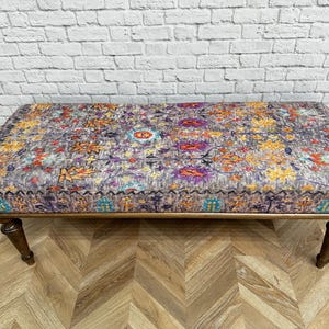 Turkish Rug Bench, Mudroom Bench,Sitting Bench, Frontdoor Bench, Hallway Bench, Piano Bench, Ottoman Bench, Vanity Bench, Dining Room Bench