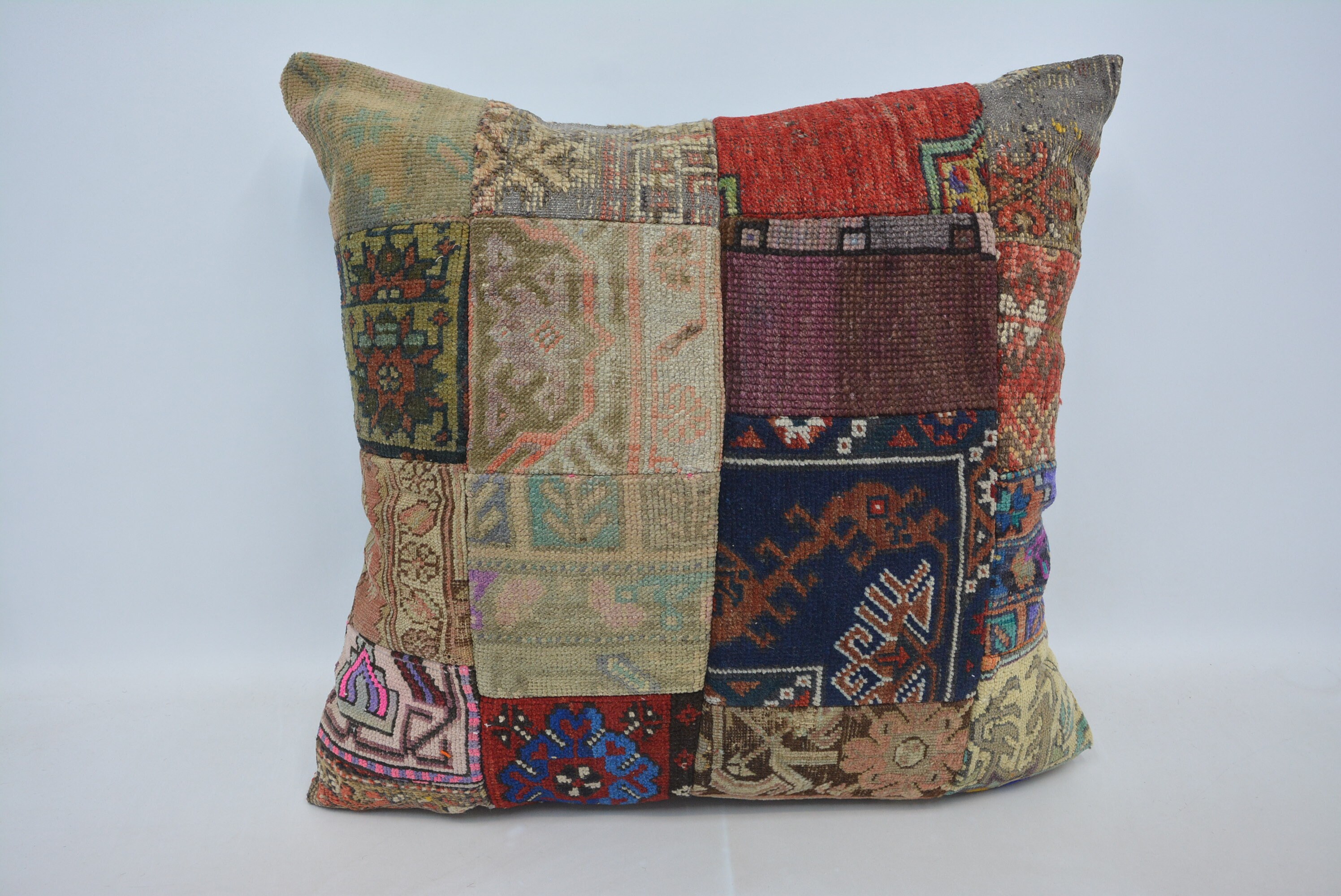 Throw Pillow, Pillow Cover, Kilim Pillow, Home Decor Pillow, 32x32 Beige Cushion, Rug Pillow, Wholesale Cover, Handwoven Case,  336