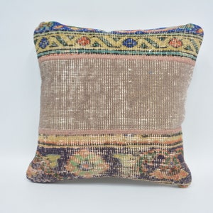 Home Decor Pillow, Kilim Pillow, Turkish Pillow, Pillow Cover, 16x16 Brown Case, Rug Pillow, Outdoor Cover, Yoga Case, Best Case,  1221