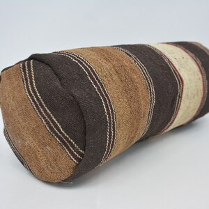 Throw Pillow, Turkish Pillow, Throw Pillow Covers, 8x20 Brown Pillow Case, Cylindrical Pillow Cover, Kids Throw Pillow Covers, 183
