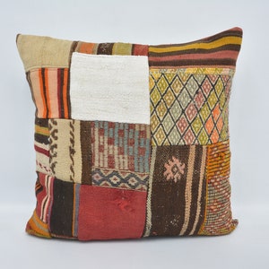 Kilim Pillow, Home Decor Pillow, Pillow Cover, Throw Pillow, 28x28 Red Cushion, Patterned Pillow, Home Design Cover, Antique Case,  156