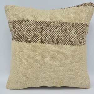 Kilim Pillows, Personalized Gift, Personalized Pillow, 12x12 Beige Pillow, Striped Pillow Cover, Farmhouse Cushion, Bohemian Pillow, 818