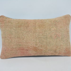Cuscino Kilim, Cuscini Designer, Federe per cuscini Kilim, 12x20 Beige Federa per cuscino, Custodia per cuscino tappeto, Custodia per cuscino naturale, Cuscino piccolo, 1279