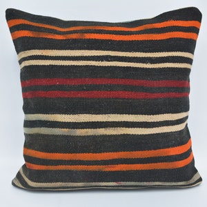 Throw Pillow Cover, Body Pillow, 24x24 Black Cushion Case, Striped Pillow Cover, Dog Pillow Cover, Wholesale Cushion Case, 105