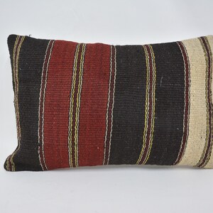 Almohada de decoración del hogar, funda de almohada de tiro, fundas de almohada de tiro, fundas de almohada marrón de 16x24, almohada a rayas, cojín de tiro lindo, 1453