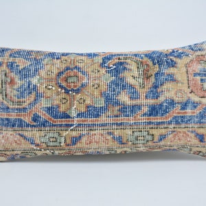Almohada para sofá, almohada Kilim, fundas de almohada Kilim, funda de almohada azul 12x24, funda de cojín de alfombra, funda de cojín lindo, funda de almohada de coche, 1018
